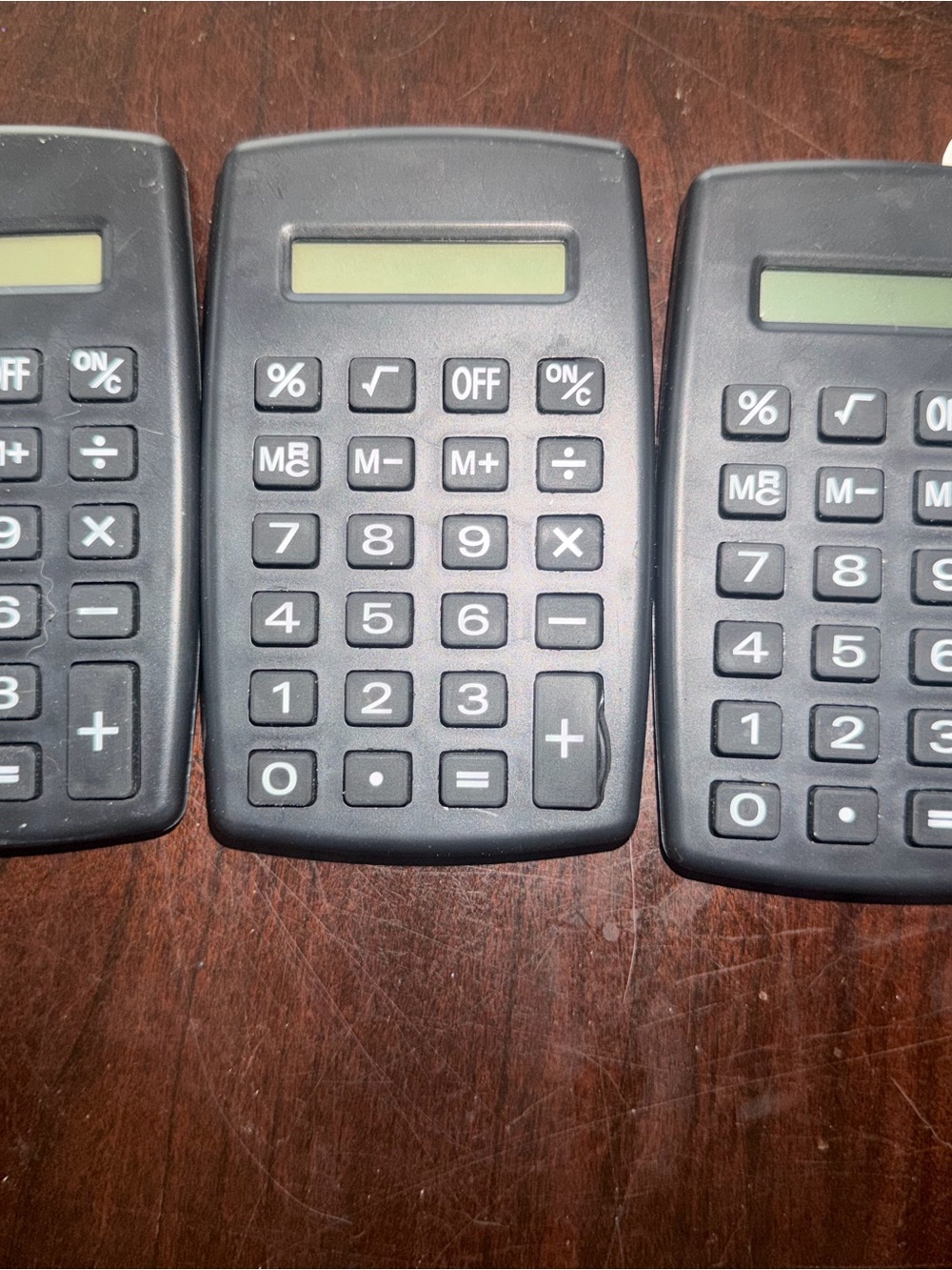 Compact Black Desktop Calculator - Black